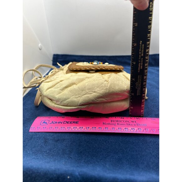 Cache Viva Beige  Crossbody Bag With Beaded Accents & Long Strap southwestern - Picture 9 of 10